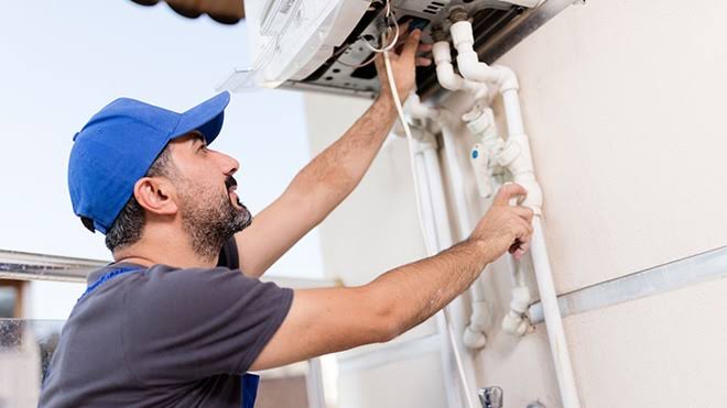 Técnico realizando manutenção